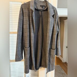 Love tree plaid blazer jacket